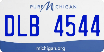 MI license plate DLB4544