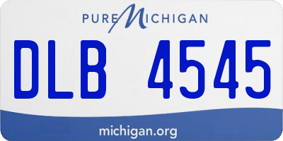 MI license plate DLB4545