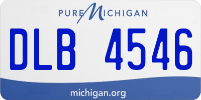 MI license plate DLB4546