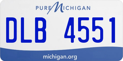 MI license plate DLB4551