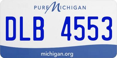 MI license plate DLB4553