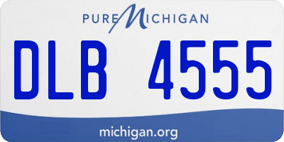 MI license plate DLB4555