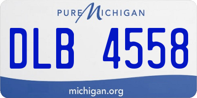 MI license plate DLB4558