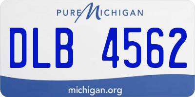 MI license plate DLB4562