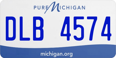 MI license plate DLB4574