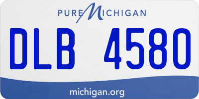 MI license plate DLB4580