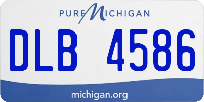 MI license plate DLB4586