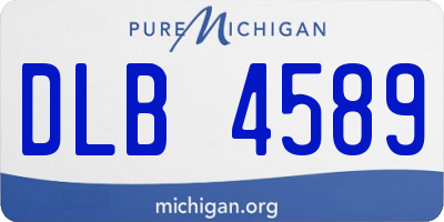MI license plate DLB4589