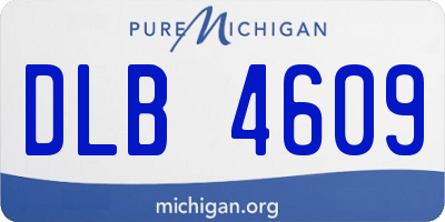 MI license plate DLB4609