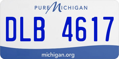 MI license plate DLB4617