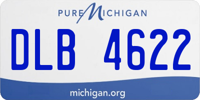 MI license plate DLB4622
