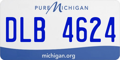 MI license plate DLB4624
