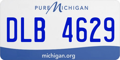 MI license plate DLB4629