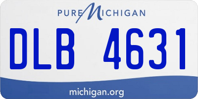 MI license plate DLB4631