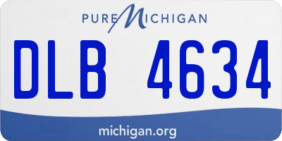 MI license plate DLB4634