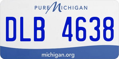 MI license plate DLB4638
