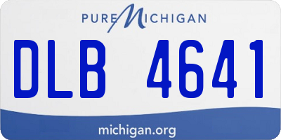 MI license plate DLB4641