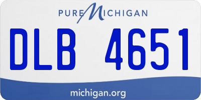 MI license plate DLB4651