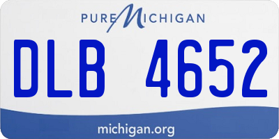 MI license plate DLB4652