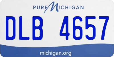 MI license plate DLB4657