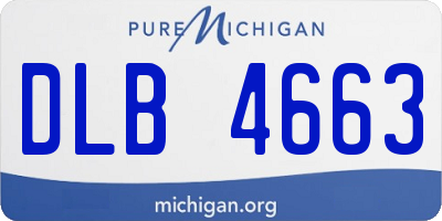 MI license plate DLB4663