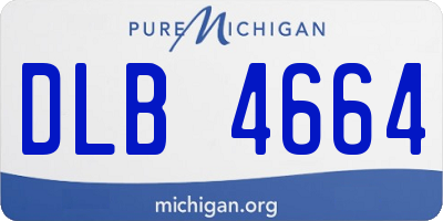 MI license plate DLB4664