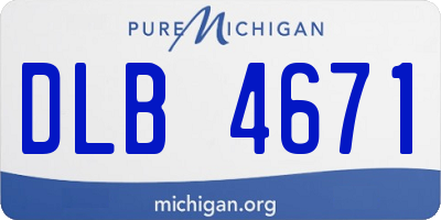 MI license plate DLB4671