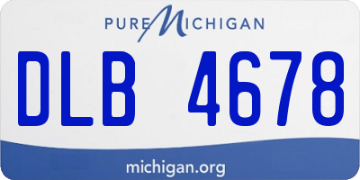 MI license plate DLB4678