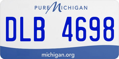 MI license plate DLB4698