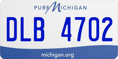 MI license plate DLB4702