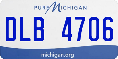 MI license plate DLB4706