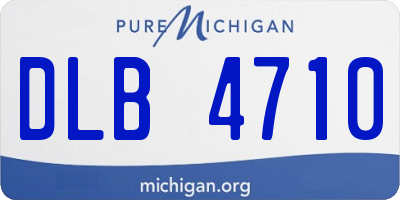 MI license plate DLB4710