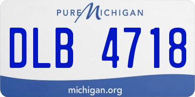 MI license plate DLB4718