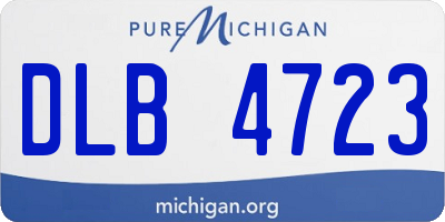 MI license plate DLB4723