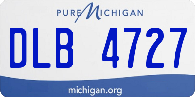 MI license plate DLB4727