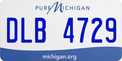 MI license plate DLB4729