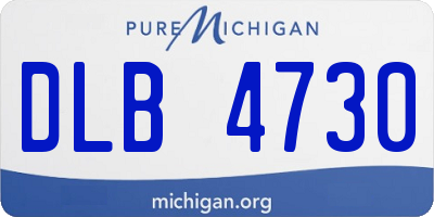 MI license plate DLB4730