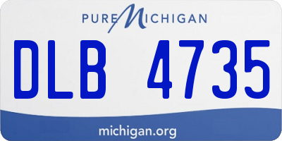 MI license plate DLB4735