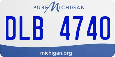 MI license plate DLB4740