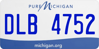 MI license plate DLB4752