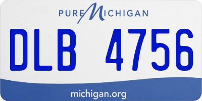 MI license plate DLB4756