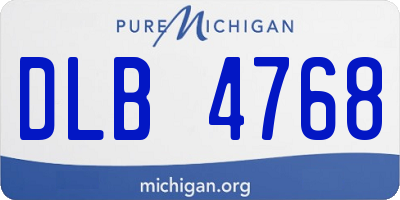 MI license plate DLB4768