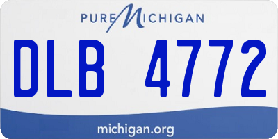 MI license plate DLB4772