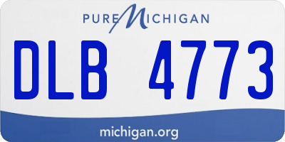 MI license plate DLB4773
