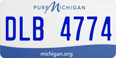 MI license plate DLB4774