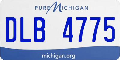 MI license plate DLB4775