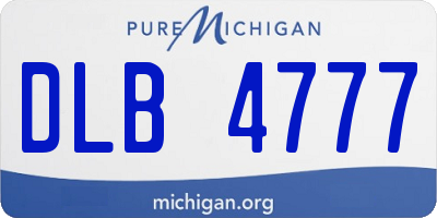 MI license plate DLB4777