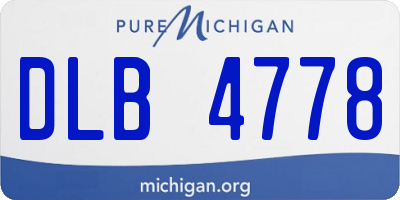 MI license plate DLB4778