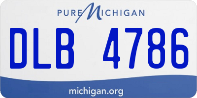 MI license plate DLB4786