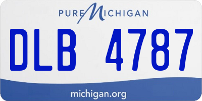 MI license plate DLB4787